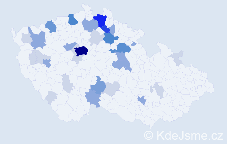 Příjmení: 'Charousek', počet výskytů 93 v celé ČR