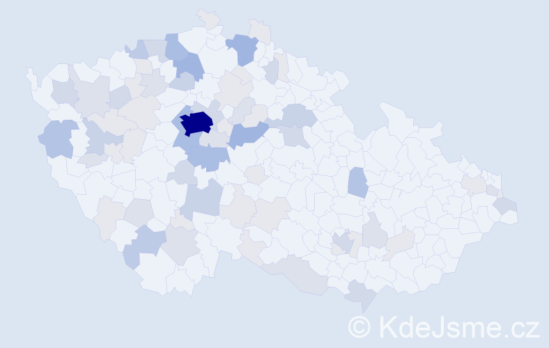Příjmení: 'Daneš', počet výskytů 205 v celé ČR
