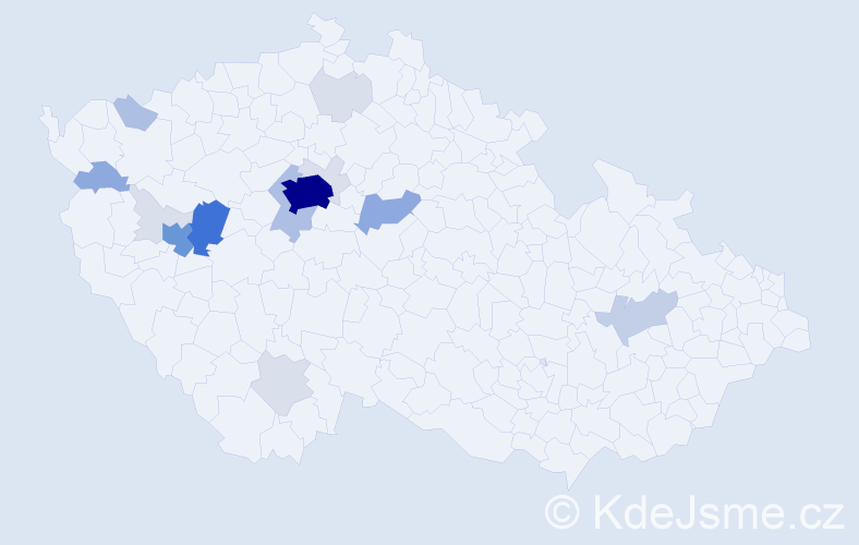 Příjmení: 'Dienstbierová', počet výskytů 62 v celé ČR