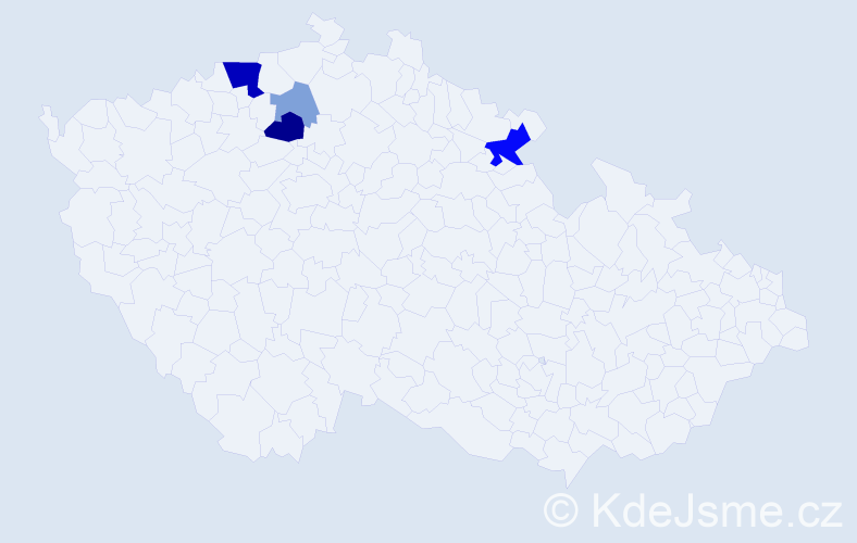 Příjmení: 'Podstavec', počet výskytů 11 v celé ČR
