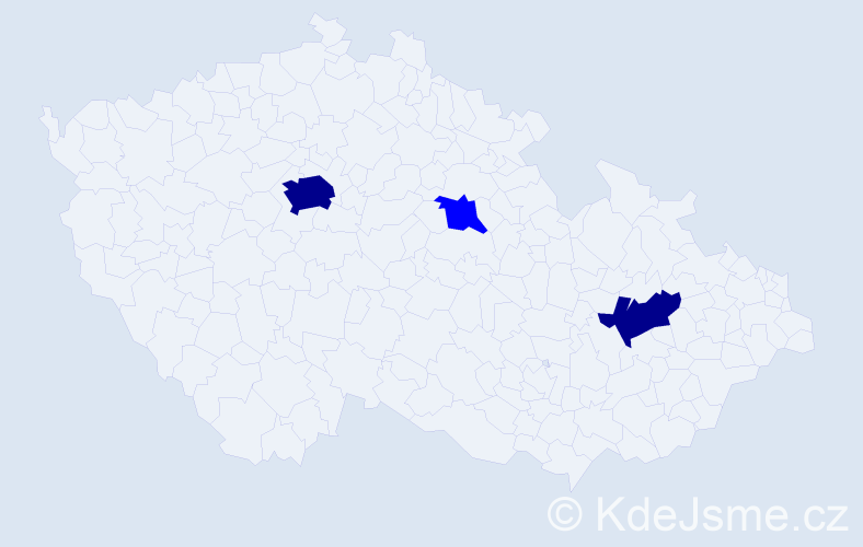 Příjmení: 'Isakov', počet výskytů 5 v celé ČR
