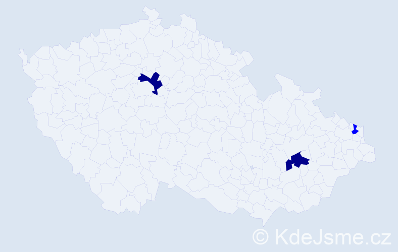 Příjmení: 'Litová', počet výskytů 5 v celé ČR