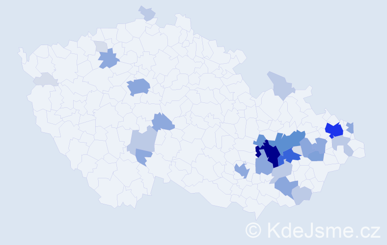 Příjmení: 'Nevrlová', počet výskytů 112 v celé ČR