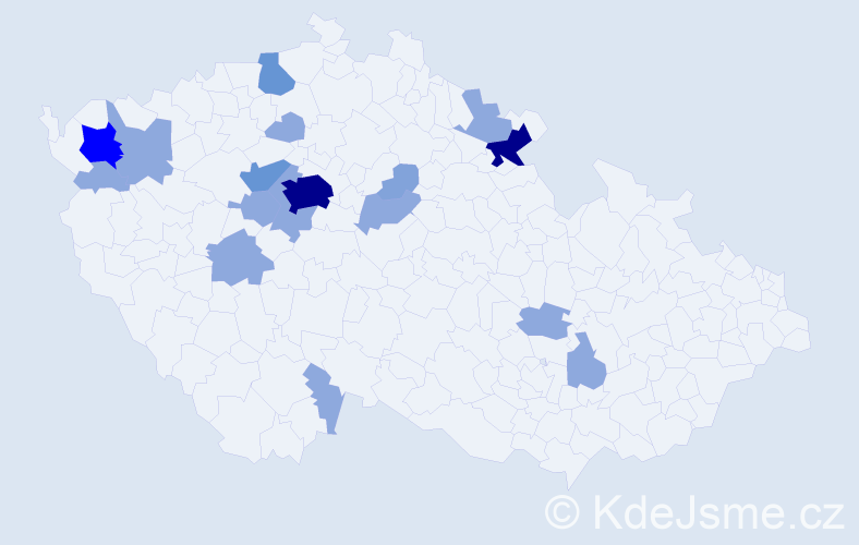 Příjmení: 'Krombholzová', počet výskytů 41 v celé ČR