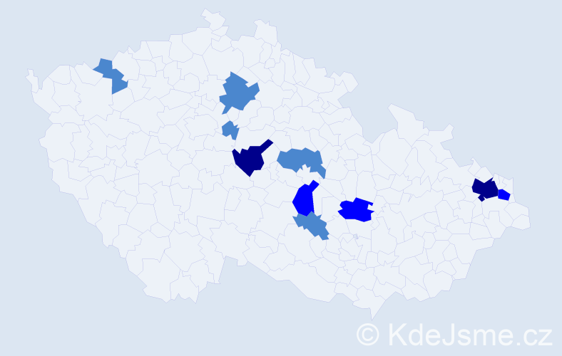 Příjmení: 'Renáčová', počet výskytů 17 v celé ČR