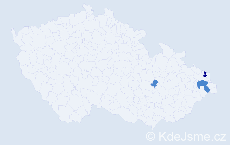Příjmení: 'Krajanec', počet výskytů 8 v celé ČR