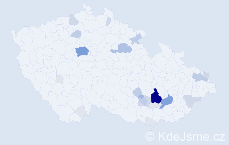 Příjmení: 'Kusala', počet výskytů 92 v celé ČR