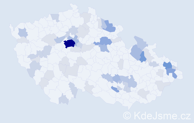 Příjmení: 'Jacko', počet výskytů 157 v celé ČR