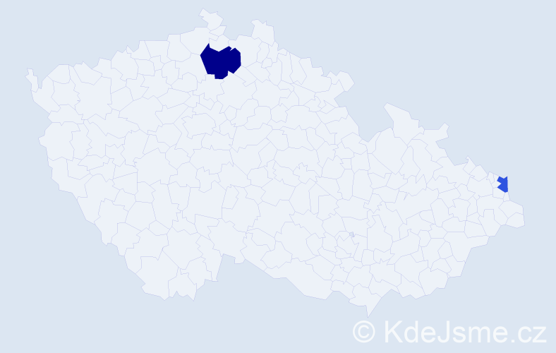Příjmení: 'Kočemba', počet výskytů 8 v celé ČR