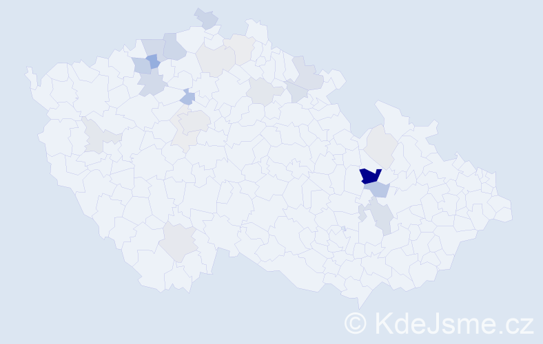 Příjmení: 'Rostová', počet výskytů 64 v celé ČR