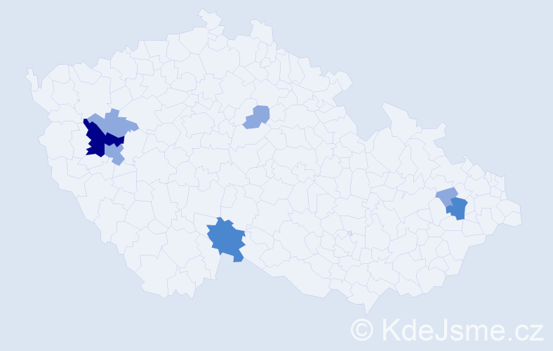 Příjmení: 'Kerecman', počet výskytů 13 v celé ČR