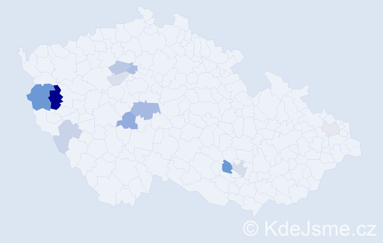 Příjmení: 'Durkáč', počet výskytů 20 v celé ČR