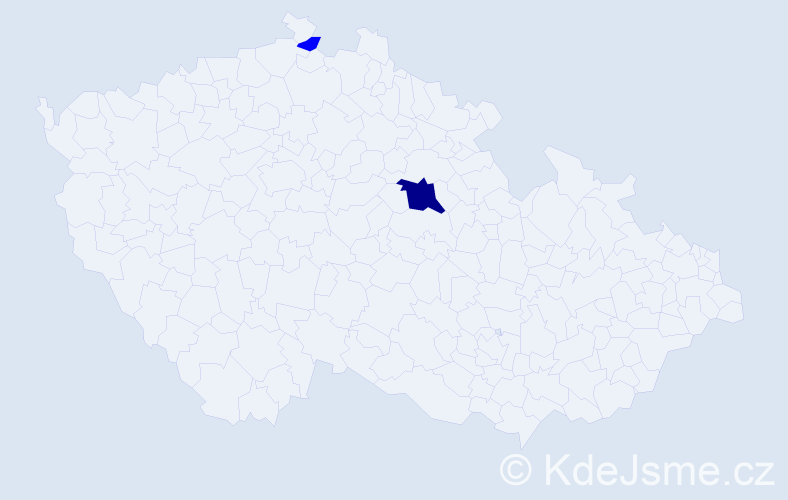 Příjmení: 'Birdácsová', počet výskytů 3 v celé ČR