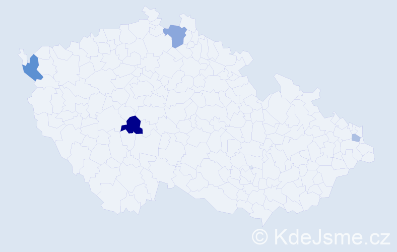 Příjmení: 'Domian', počet výskytů 7 v celé ČR