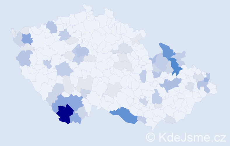 Příjmení: 'Kutláková', počet výskytů 259 v celé ČR
