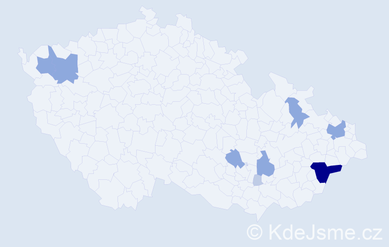 Příjmení: 'Randuch', počet výskytů 27 v celé ČR