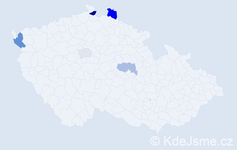 Příjmení: 'Svratecká', počet výskytů 9 v celé ČR
