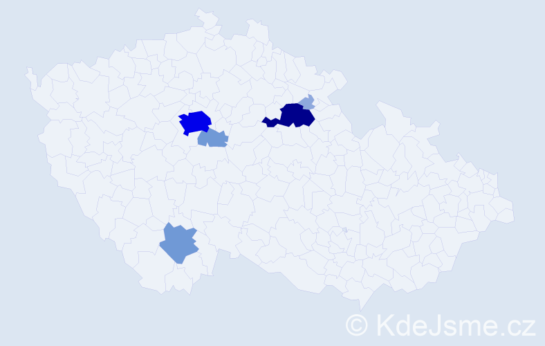 Příjmení: 'Rejmánek', počet výskytů 16 v celé ČR