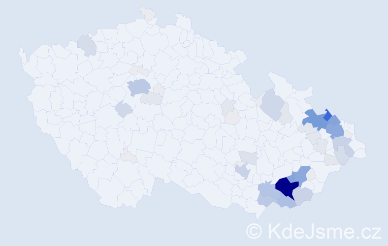 Příjmení: 'Kašná', počet výskytů 303 v celé ČR