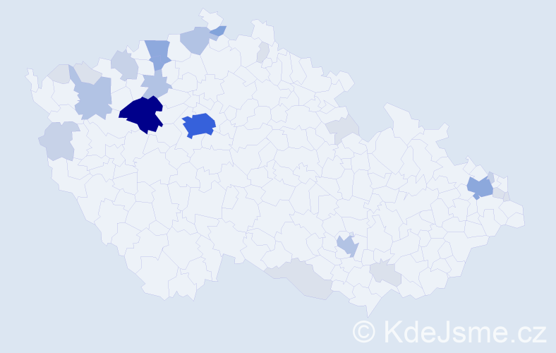 Příjmení: 'Bidrmanová', počet výskytů 83 v celé ČR
