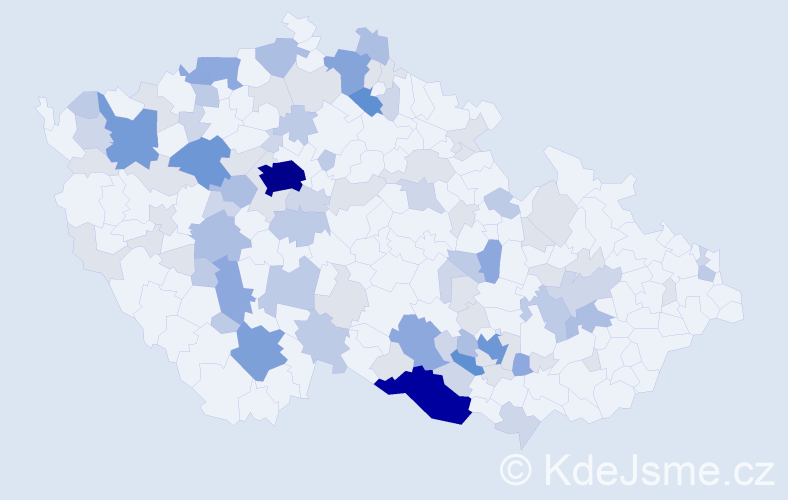 Příjmení: 'Leitner', počet výskytů 279 v celé ČR