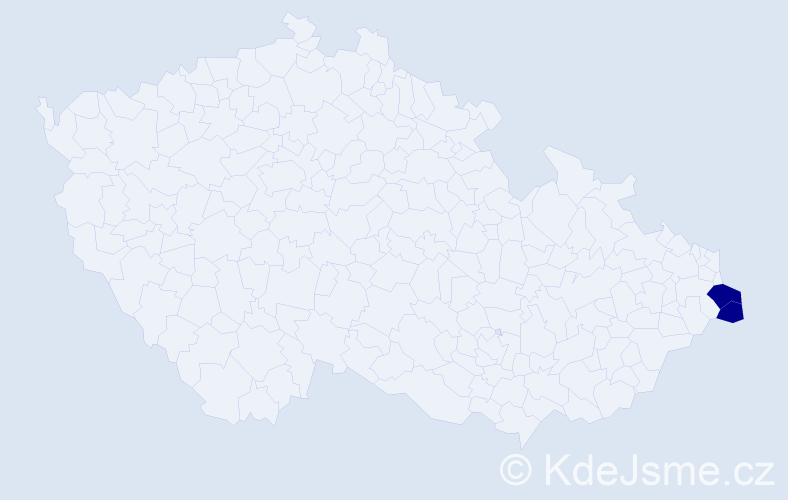 Příjmení: 'Kubińská', počet výskytů 2 v celé ČR