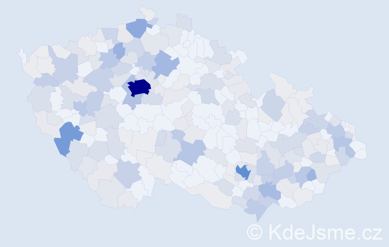 Příjmení: 'Kalivoda', počet výskytů 837 v celé ČR