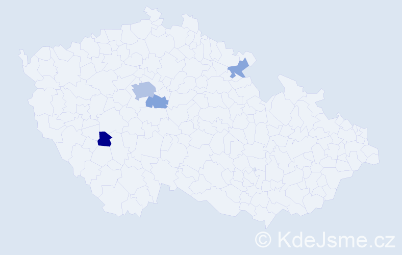 Příjmení: 'Sharan', počet výskytů 9 v celé ČR