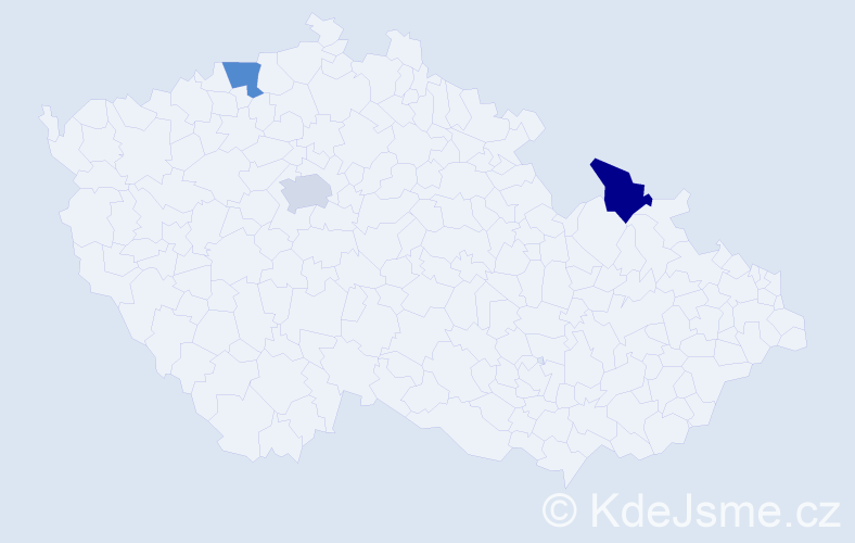 Příjmení: 'Kridlová', počet výskytů 3 v celé ČR