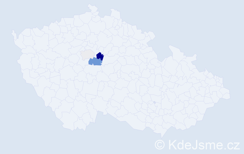 Příjmení: 'Zachárko', počet výskytů 5 v celé ČR