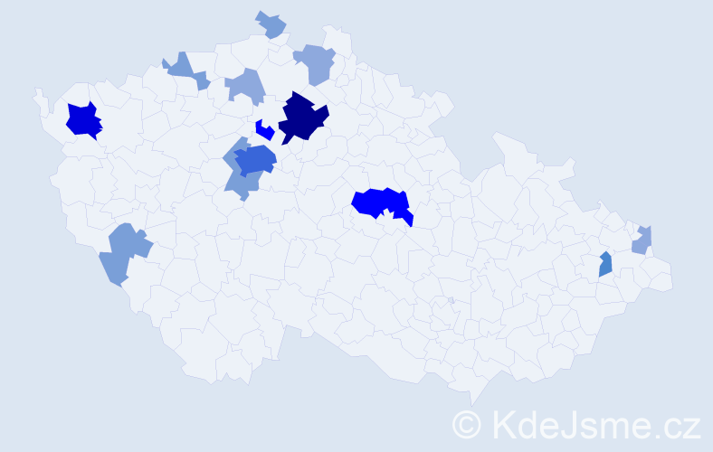 Příjmení: 'Milčinská', počet výskytů 44 v celé ČR