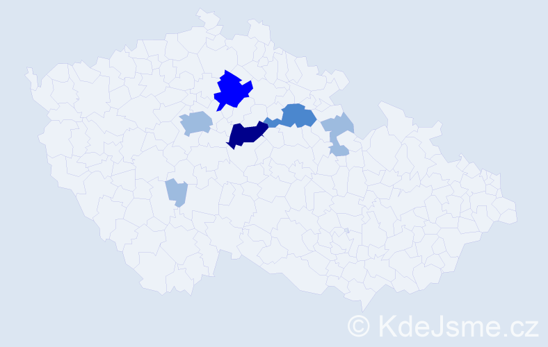 Příjmení: 'Felgerová', počet výskytů 13 v celé ČR