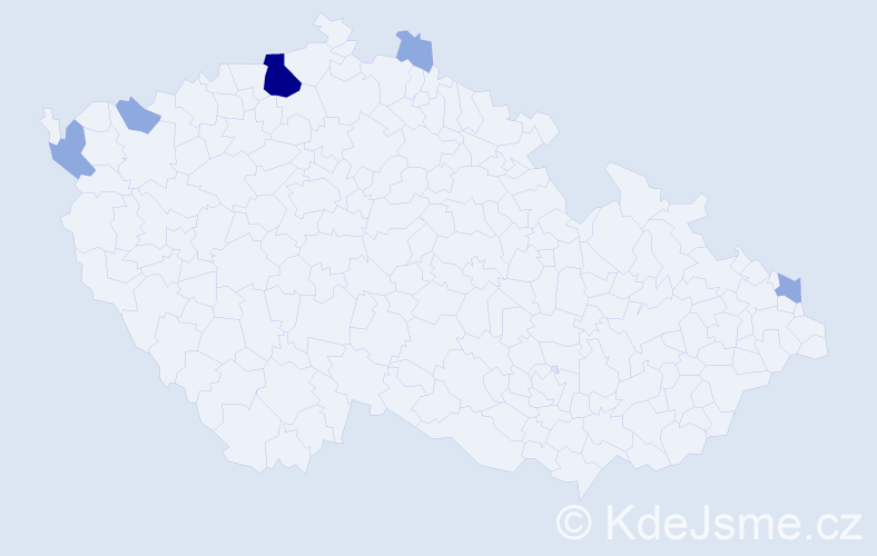 Příjmení: 'Chudinová', počet výskytů 10 v celé ČR