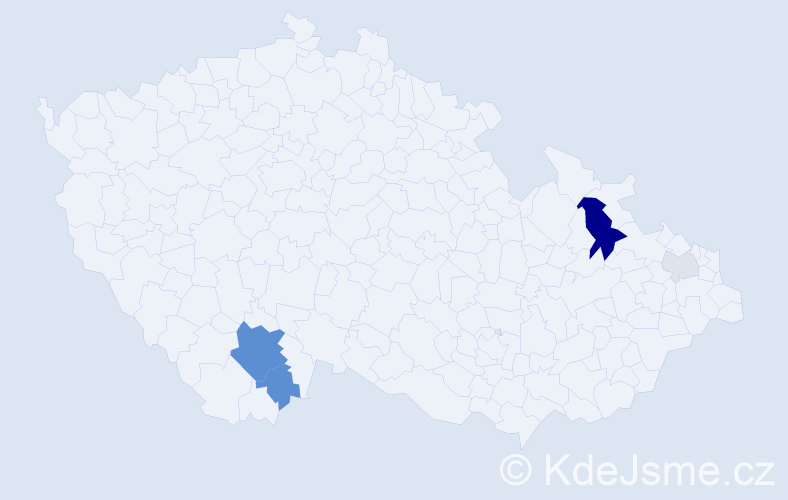 Příjmení: 'Falušiová', počet výskytů 13 v celé ČR