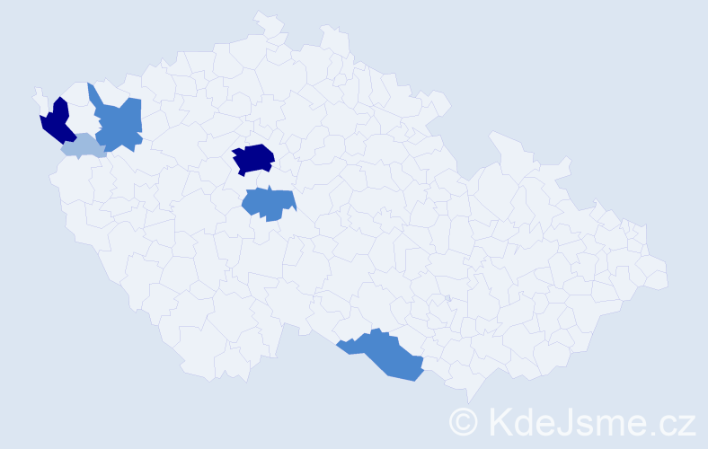 Příjmení: 'Vatechová', počet výskytů 15 v celé ČR