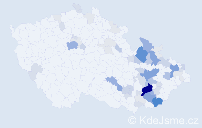 Příjmení: 'Kunčar', počet výskytů 235 v celé ČR