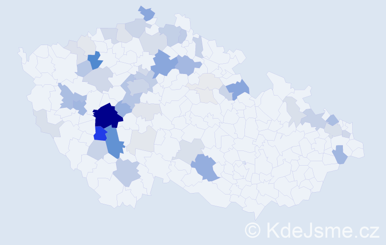 Příjmení: 'Pazderník', počet výskytů 201 v celé ČR