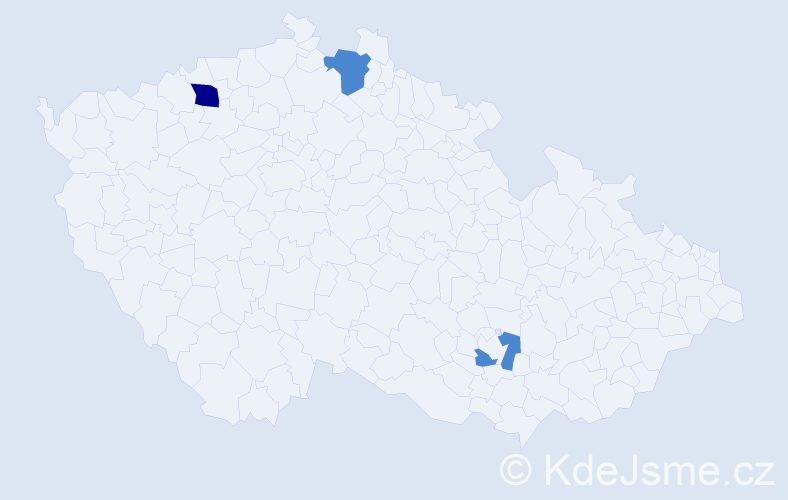 Příjmení: 'Bertel', počet výskytů 8 v celé ČR