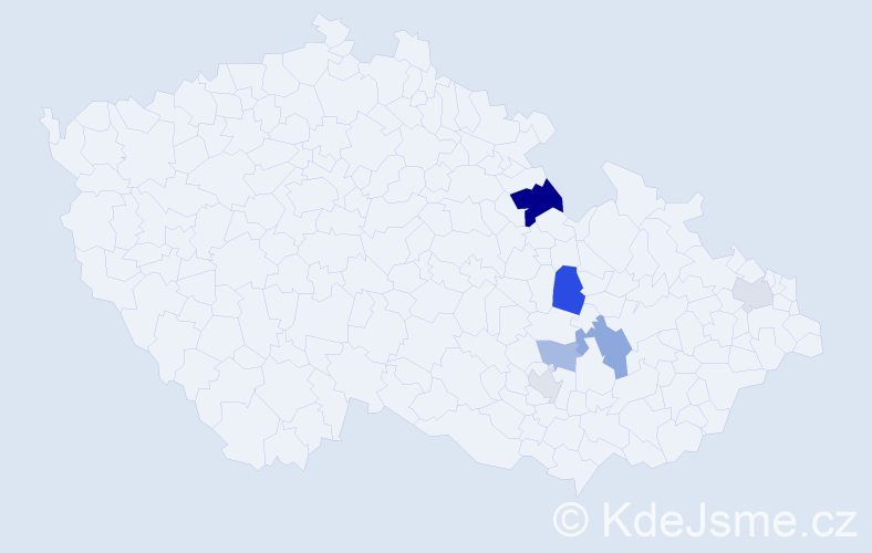 Příjmení: 'Fianda', počet výskytů 11 v celé ČR