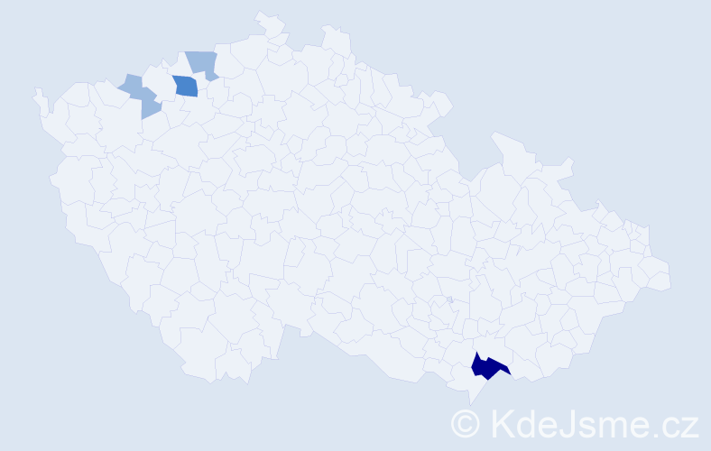 Příjmení: 'Kurtaničová', počet výskytů 8 v celé ČR