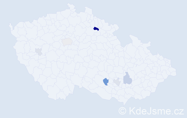Příjmení: 'Fenynets', počet výskytů 10 v celé ČR