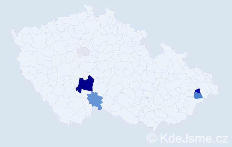 Příjmení: 'Loudinová', počet výskytů 8 v celé ČR
