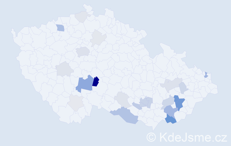 Příjmení: 'Vitovský', počet výskytů 79 v celé ČR