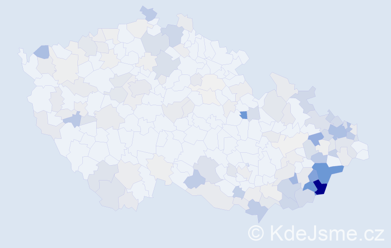 Příjmení: 'Číž', počet výskytů 615 v celé ČR
