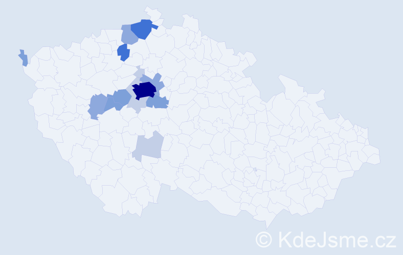 Příjmení: 'Chotětická', počet výskytů 44 v celé ČR