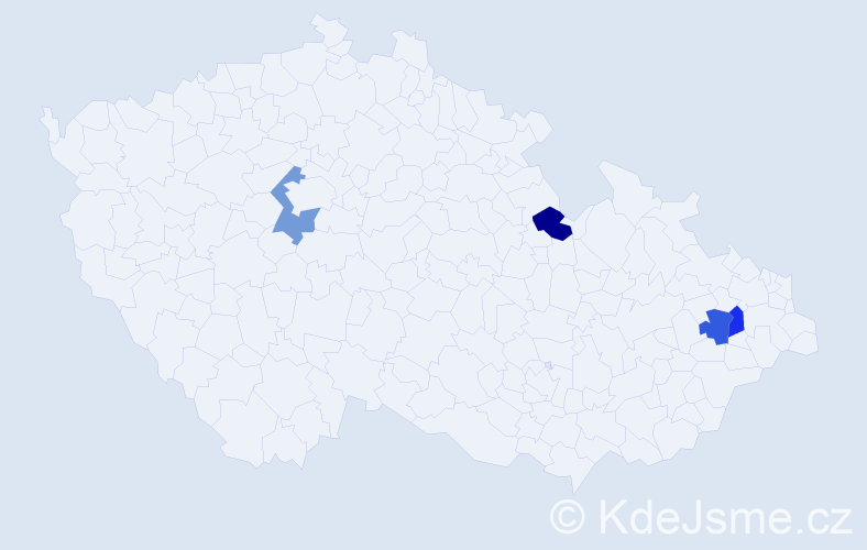 Příjmení: 'Kuszová', počet výskytů 4 v celé ČR