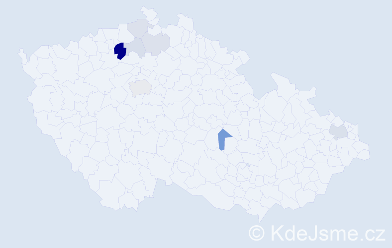 Příjmení: 'Korner', počet výskytů 21 v celé ČR