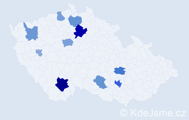Příjmení: 'Miroshnichenko', počet výskytů 25 v celé ČR