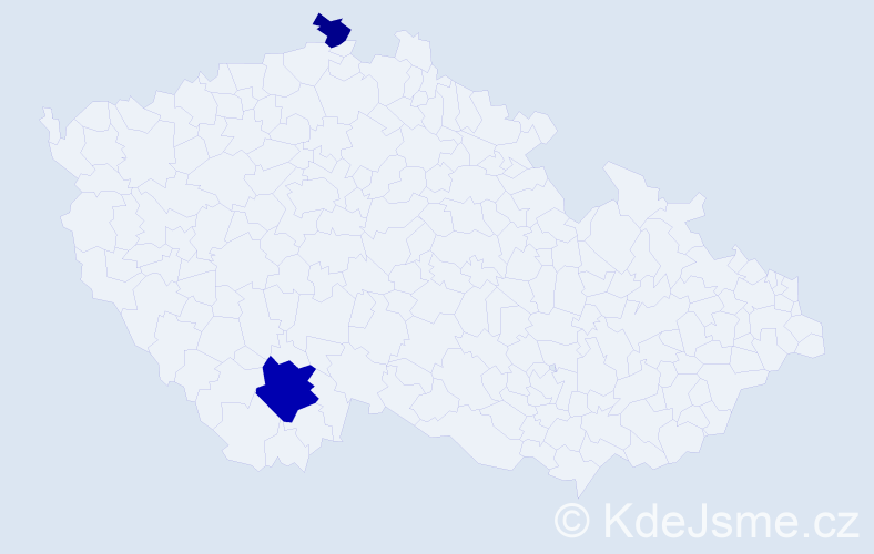 Příjmení: 'Pirgl', počet výskytů 4 v celé ČR