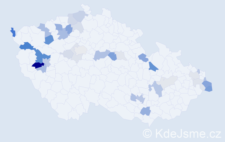 Příjmení: 'Wilhelm', počet výskytů 87 v celé ČR